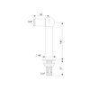 rvb Innovation RVB pillar unions 14cm for bath tap 8031.--.31