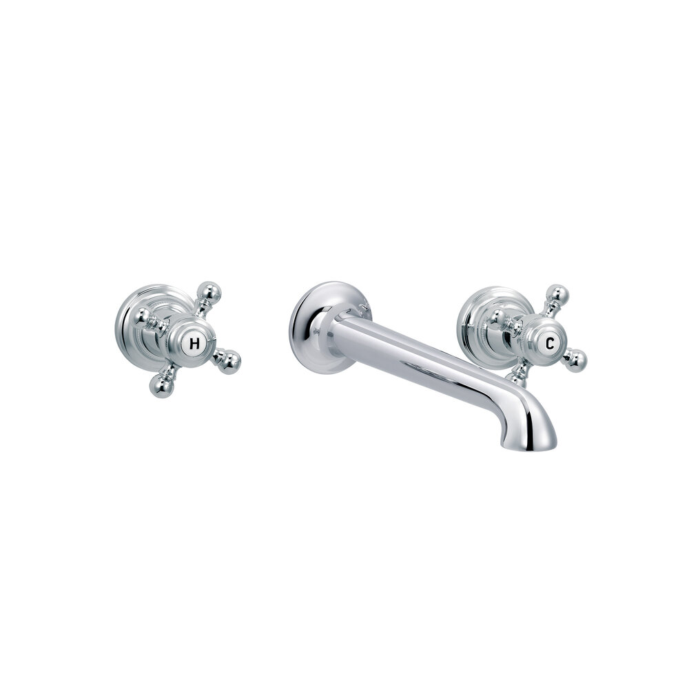 rvb 1921 1921 3-hole wall basin mixer, spout 200mm (trim only)