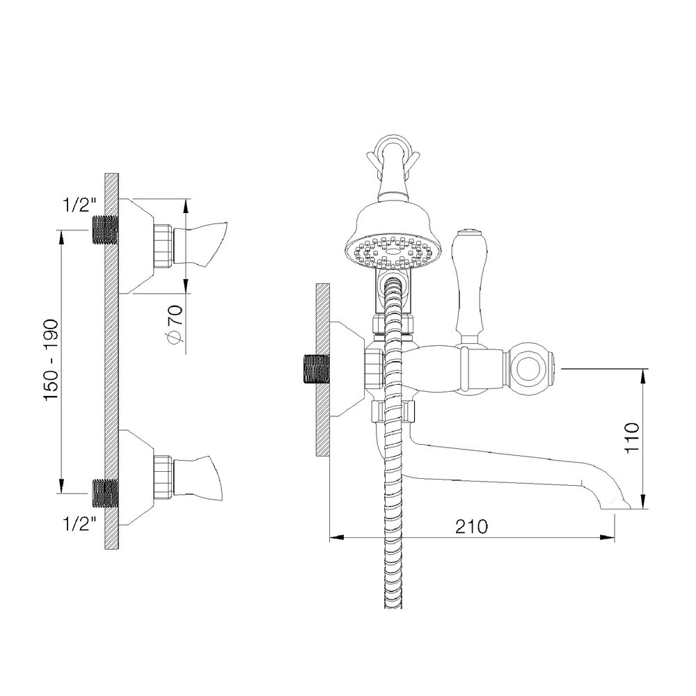 rvb 1950 1950 badmengkraan met handdouche 1950.--.99