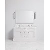 Carlton Double Moher VP108 - massief houten badmeubel met deuren, natuursteen blad en inbouw wastafels Porter Bathroom Carlton Double Moher VP108 - massief houten badmeubel met deuren, natuursteen blad en inbouw wastafels