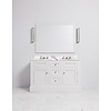 Porter Bathroom Carlton Double Moher VP108  - wooden wash basin stand with doors, natural stone top and underbuilt basins