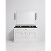 Porter Bathroom Carlton Double Moher VP108  - wooden wash basin stand with doors, natural stone top and underbuilt basins