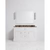 Porter Bathroom Carlton Double Moher VP108  - wooden wash basin stand with doors, natural stone top and underbuilt basins