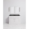 Porter Bathroom Charleston Double Moher VP109 - massief houten badmeubel met  deuren, natuursteen blad en inbouw wastafels