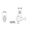 Perrin & Rowe Georgian PR 3/4" single wall valve with crosstop E.3775