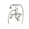 Perrin & Rowe Georgian Wall mounted bath shower mixer with crosstop E.3007/1