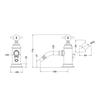 BB Arcade Cross ex showroom: 1-hole bidet mixer with crosshead - with waste - ARC13.NKL