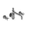 BB Arcade Cross ex showroom: 3-hole basin mixer with crosshead handles - wall mounted - ARC16.CHR