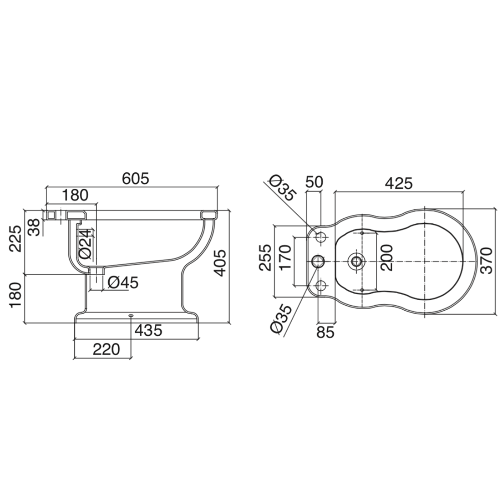 Sbordoni ex showroom: Palladio Bidet  - 7096