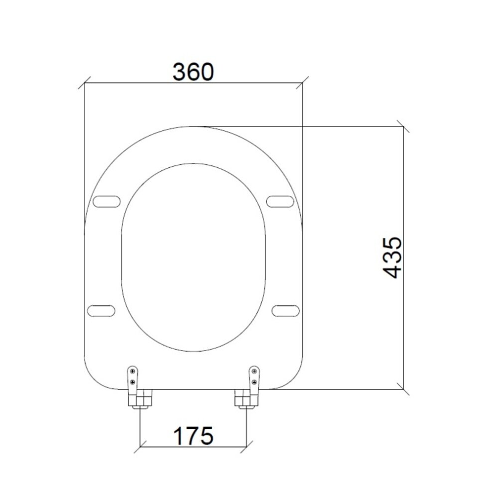 Sbordoni Outlet:  Neoclassica Toilettensitz 'Weiss '  (glanz)  - für Wand-WC 5309