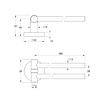 Coalbrook Coalbrook Handtuchstange doppelt, schwenkbar 38cm