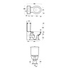 Simas Lante Lante Close coupled toilet with push button