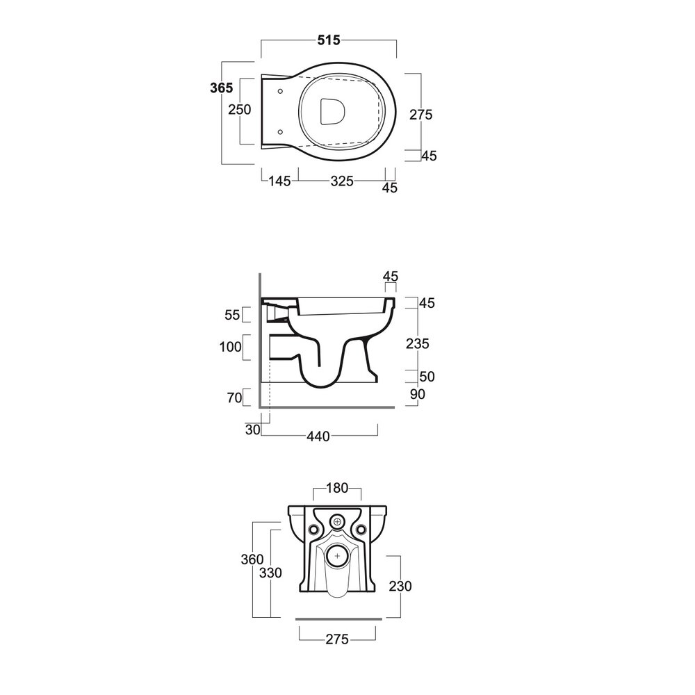 Simas Londra Londra wall hung WC