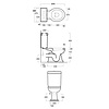 Simas Londra Londra Close coupled toilet with push button