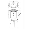 Simas Arcade Arcade 90cm  console basin AR864 with stand