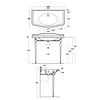 Simas Arcade Arcade 105cm  console basin AR874 with stand