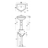 Simas Arcade Arcade 59cm basin with pedestal AR814-AR815