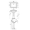 Simas Arcade Arcade 68cm basin with pedestal AR824-AR805