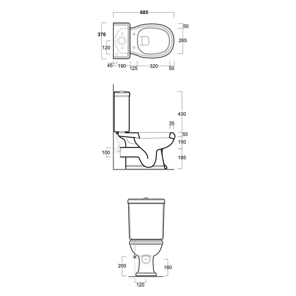 Simas Arcade Arcade Duoblok toilet met drukknop reservoir