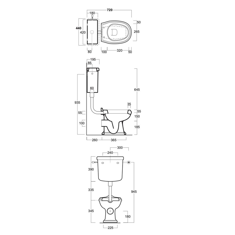 Simas Arcade Arcade Low Level toilet with lever cistern