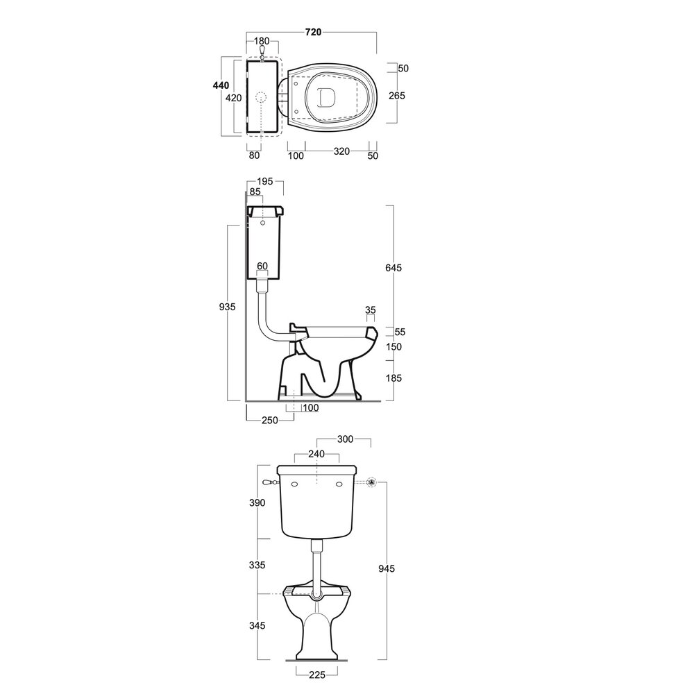 Simas Arcade Arcade Low Level toilet with lever cistern