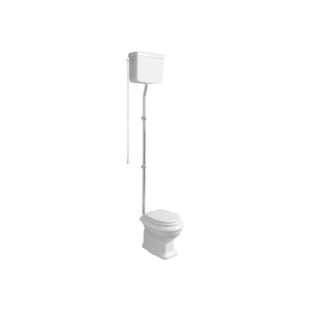 Simas Arcade Arcade Hooghang toilet met porseleinen reservoir en ketting