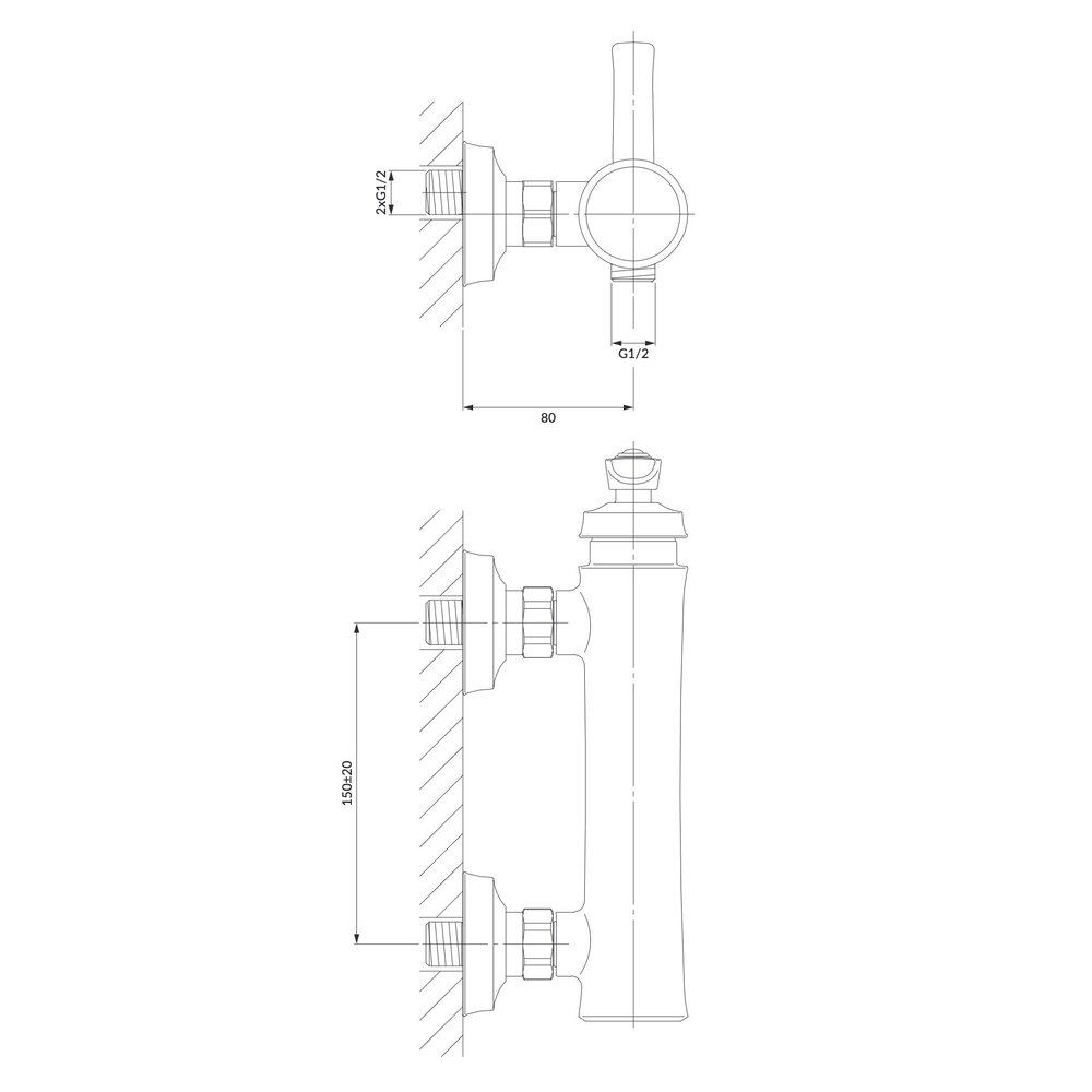 OMNIRES Aufputz-Duschmischer OM5240