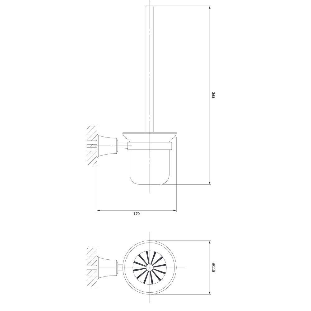 OMNIRES Art Line WC-Bürstenhalter Wandmontage AL53620