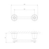 OMNIRES Art Line WC-Rollenhalter Wandmontage AL53510