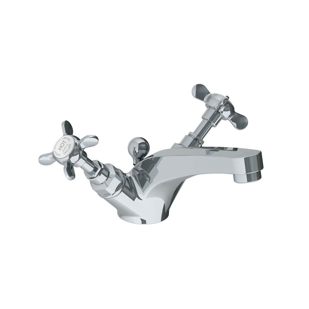 Lefroy Brooks 1900 Classic LB1900 Classic monobloc basin mixer with crosshead handles LB-1185