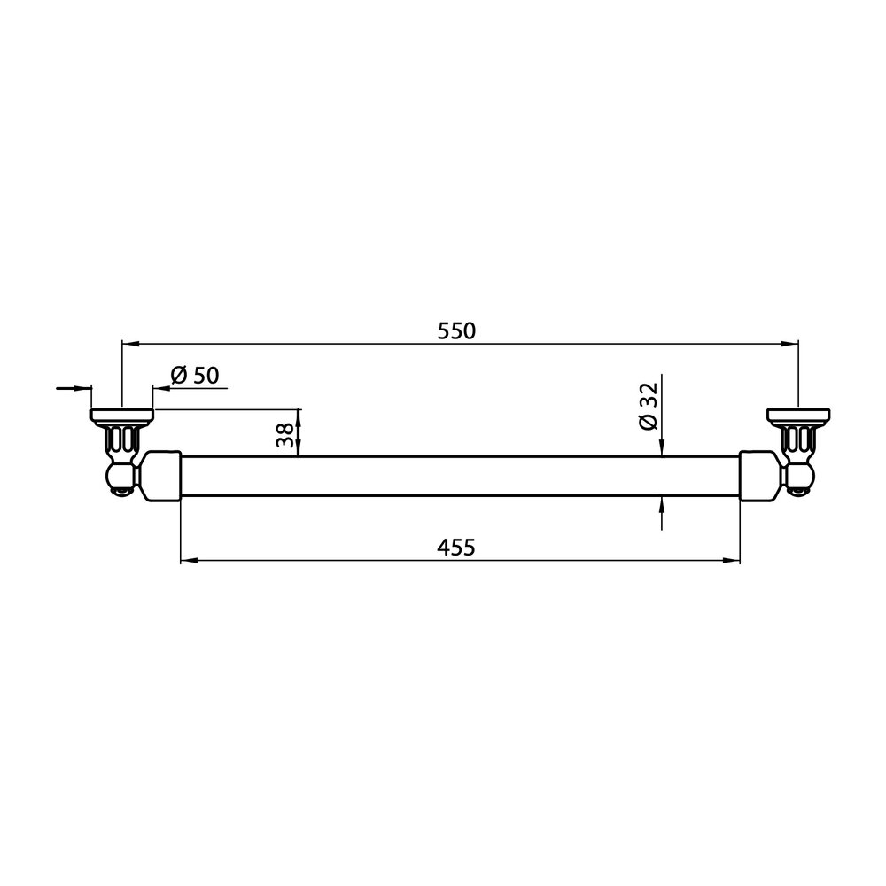 Perrin & Rowe Victorian Victorian  Badstang 550mm E.6907