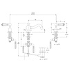 Lefroy Brooks 1910 La Chapelle LB1910 La Chapelle 3-Loch Waschtisch-Armatur mit Hebelgriffen CR-1204