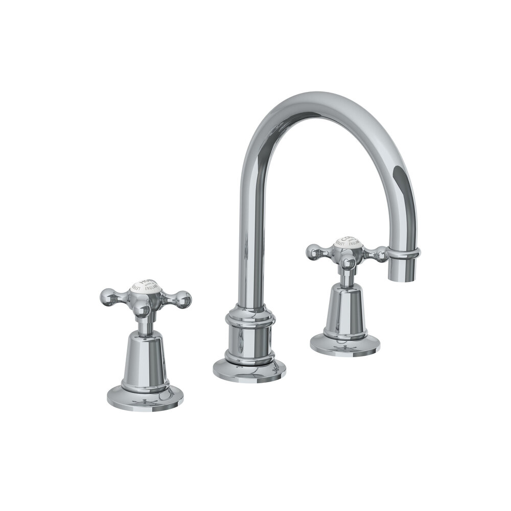 Lefroy Brooks 1900 Classic LB1900 Classic tubular 3-hole basin mixer with crosshead handles CH-1230