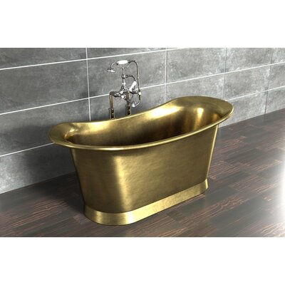 WH koperen bad Bateau brushed brass/brushed brass