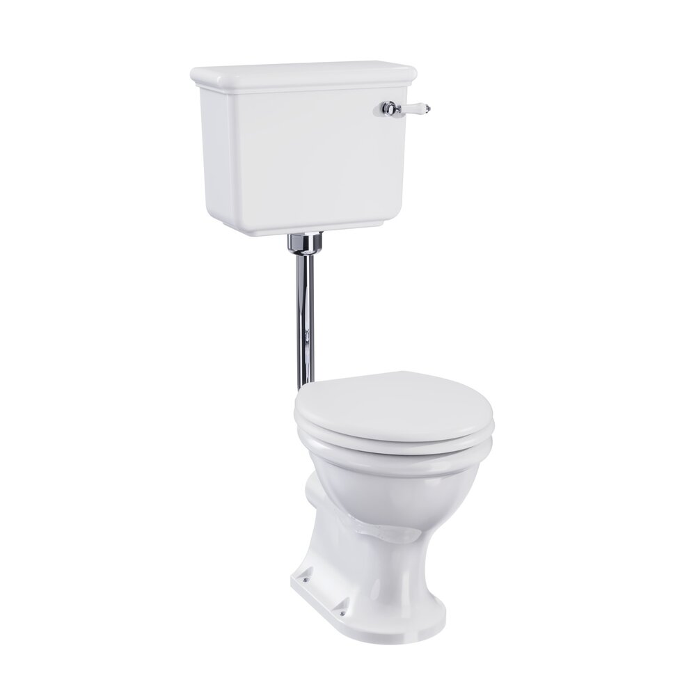 BB Guild Guild Halfhoog toilet met porseleinen hendel, achteruitlaat (PK), toiletpot zonder spoelrand