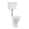 BB Guild Guild Halfhoog toilet met porseleinen hendel, achteruitlaat (PK), toiletpot zonder spoelrand