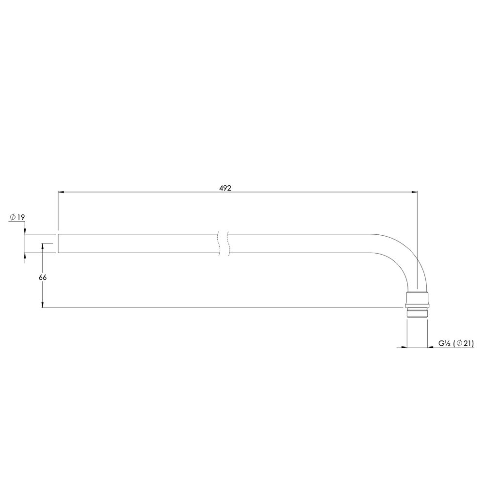 Lefroy Brooks LB Straight shower projection arm LB-1793