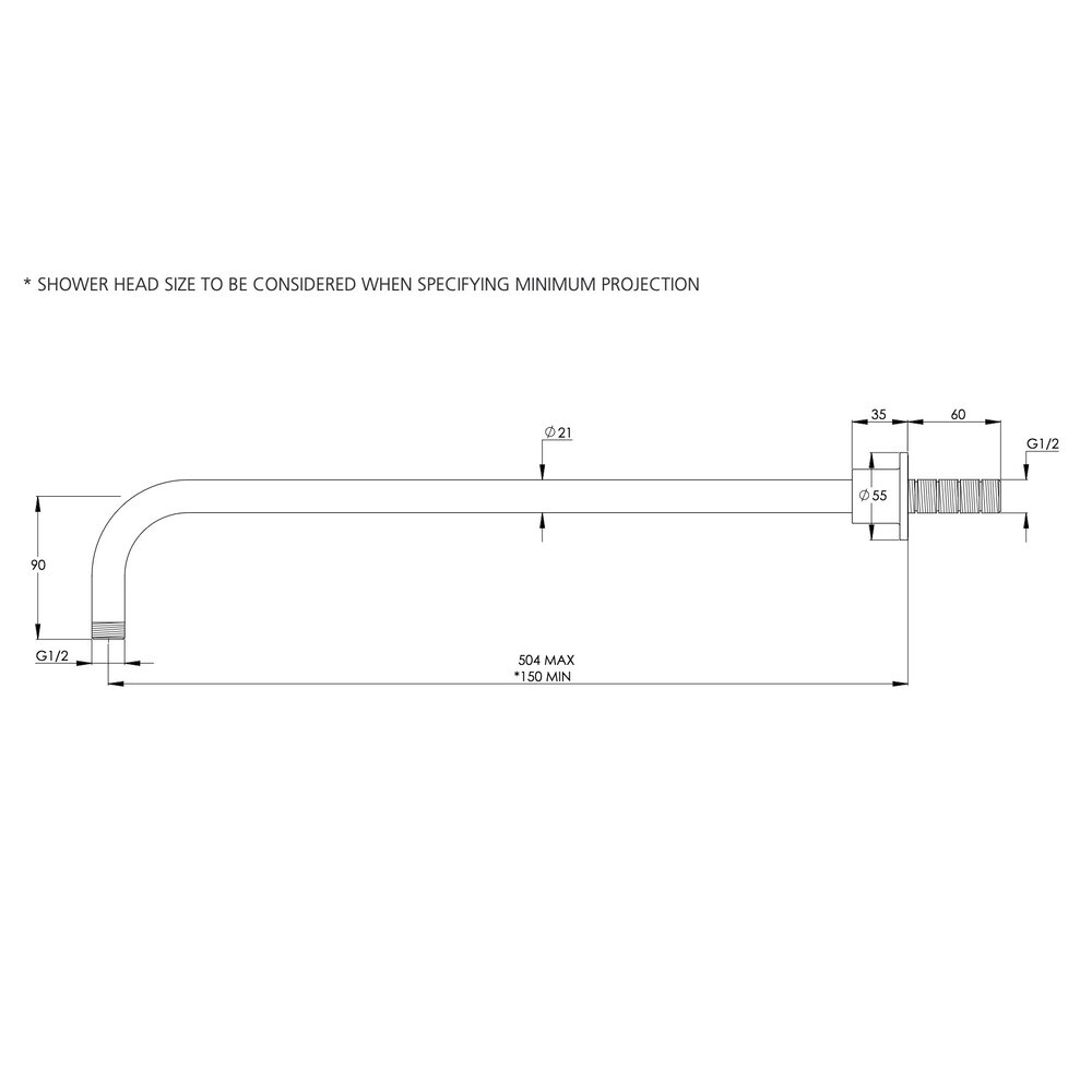 Coalbrook CO shower arm CO4016