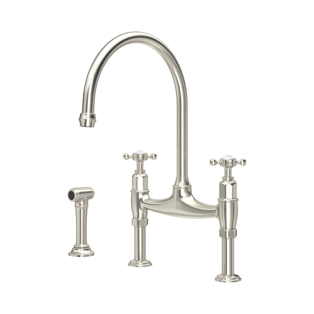 Perrin & Rowe Traditional Kitchen bridge mixer Ionian  E.4172 with rinse