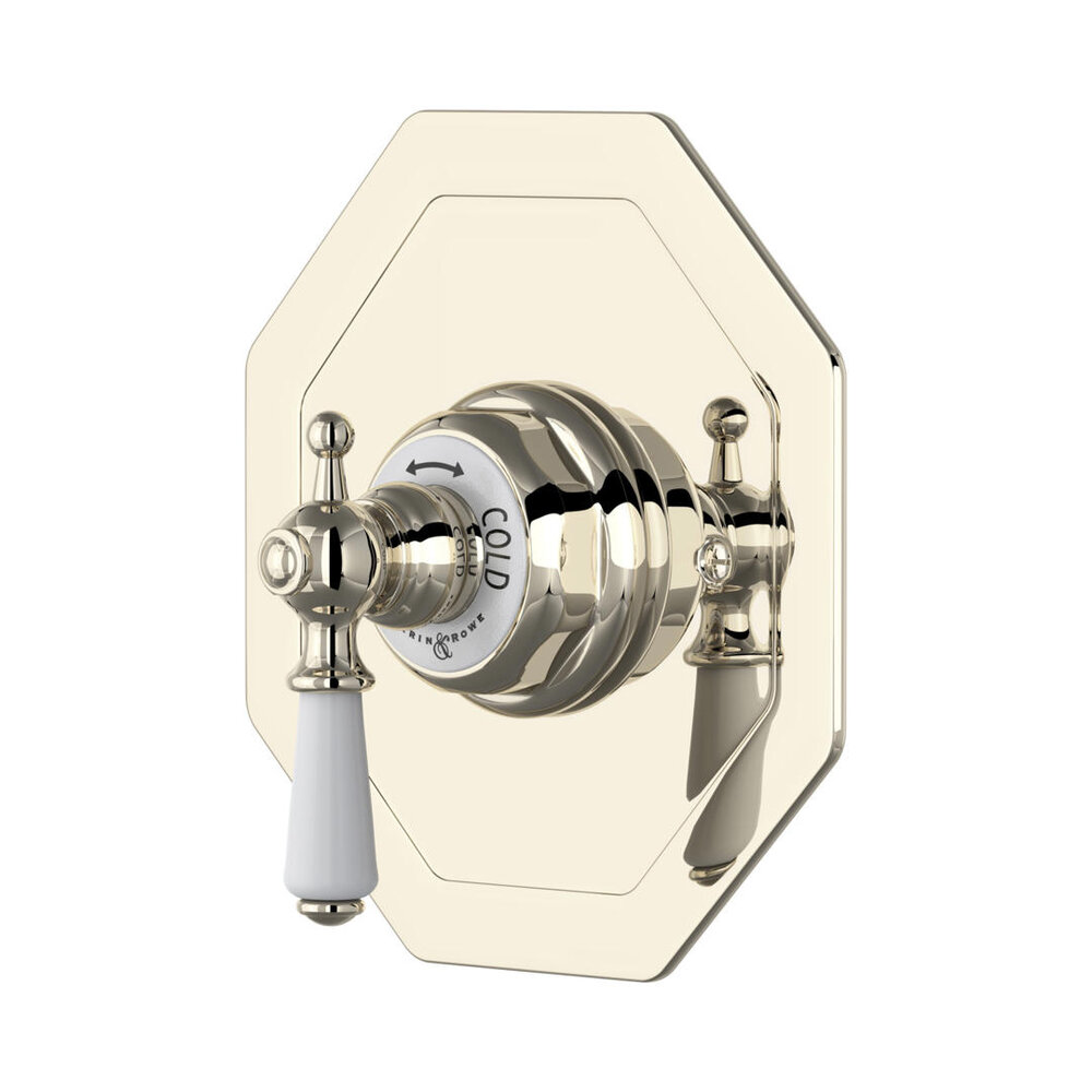Perrin & Rowe Victorian White Traditional concealed shower thermo with lever E.5585