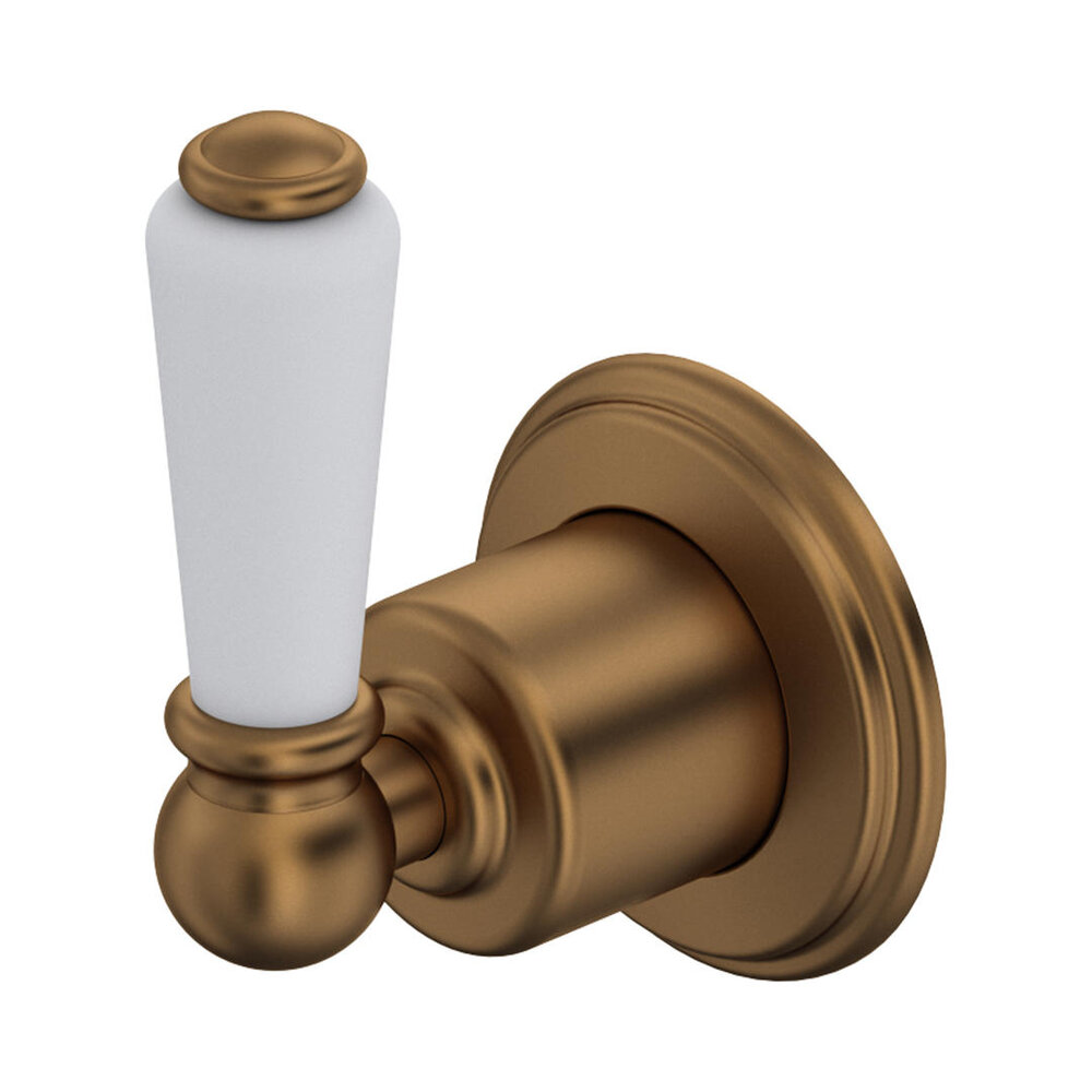 Perrin & Rowe Victorian White PR 3 way diverter with lever and shut-off E.5592