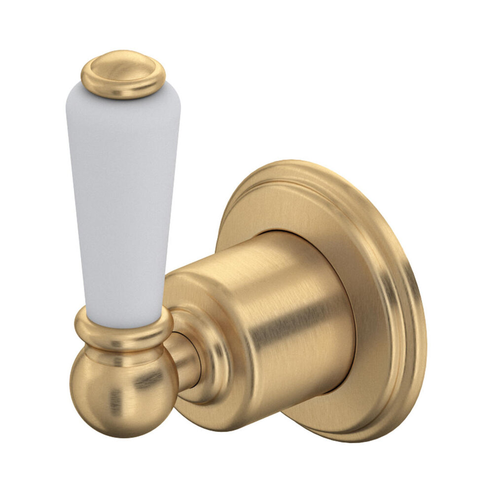 Perrin & Rowe Victorian White PR 3 way diverter with lever and shut-off E.5592
