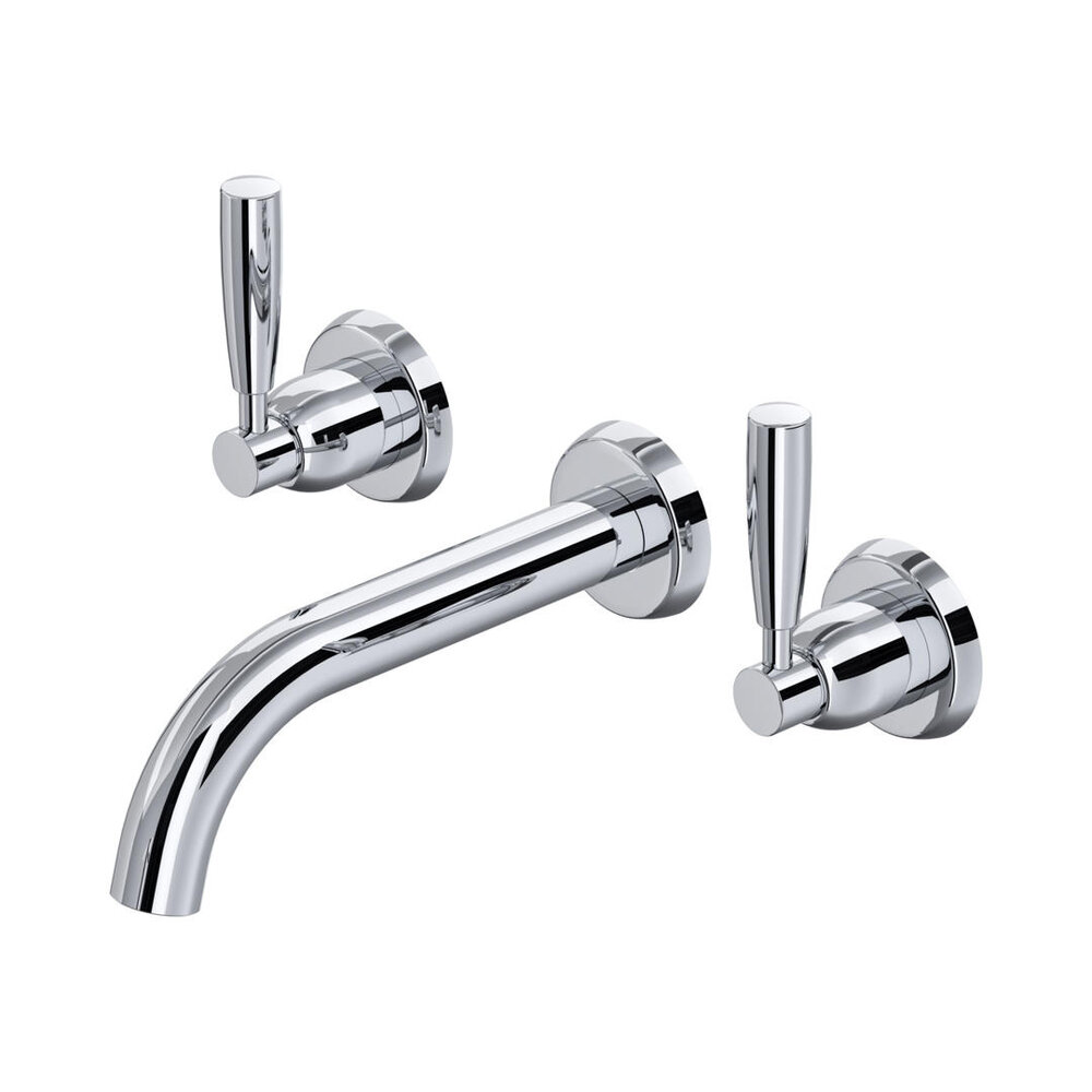 Perrin & Rowe Langbourn Langbourn 3-gats wastafelkraan met hendels wandmontage E.3395