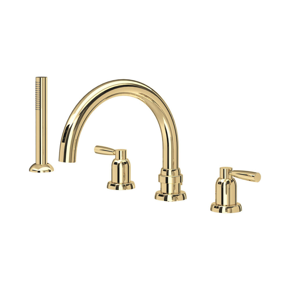 Perrin & Rowe Langbourn Langbourn deck mounted bath set with hand shower - levers E.3975