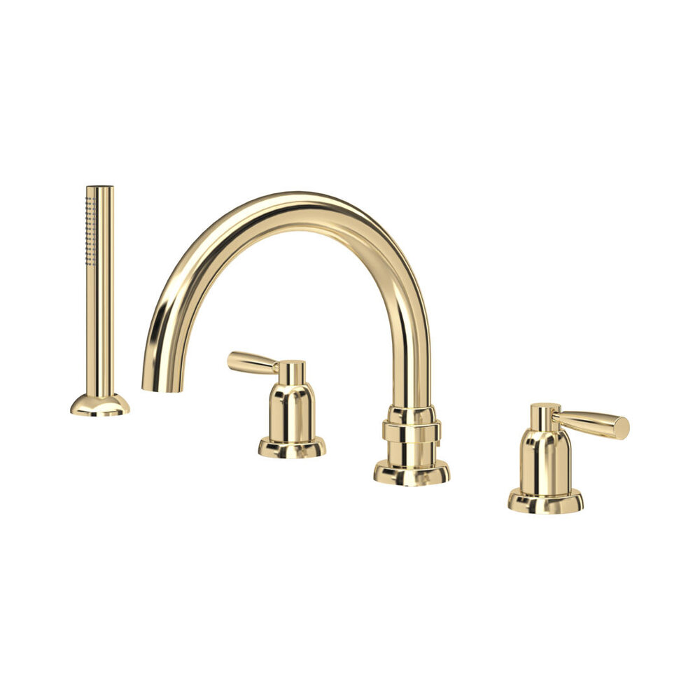 Perrin & Rowe Langbourn Langbourn deck mounted bath set with hand shower - levers E.3975