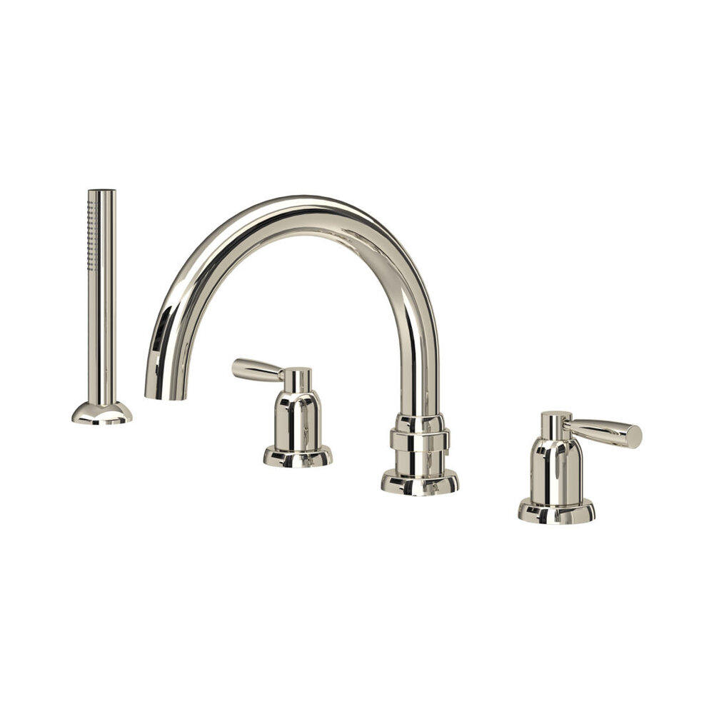 Perrin & Rowe Langbourn Langbourn deck mounted bath set with hand shower - levers E.3975