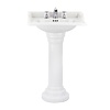 Perrin & Rowe Victorian ex showroom:  Victorian 63.5cm basin with pedestal & tap