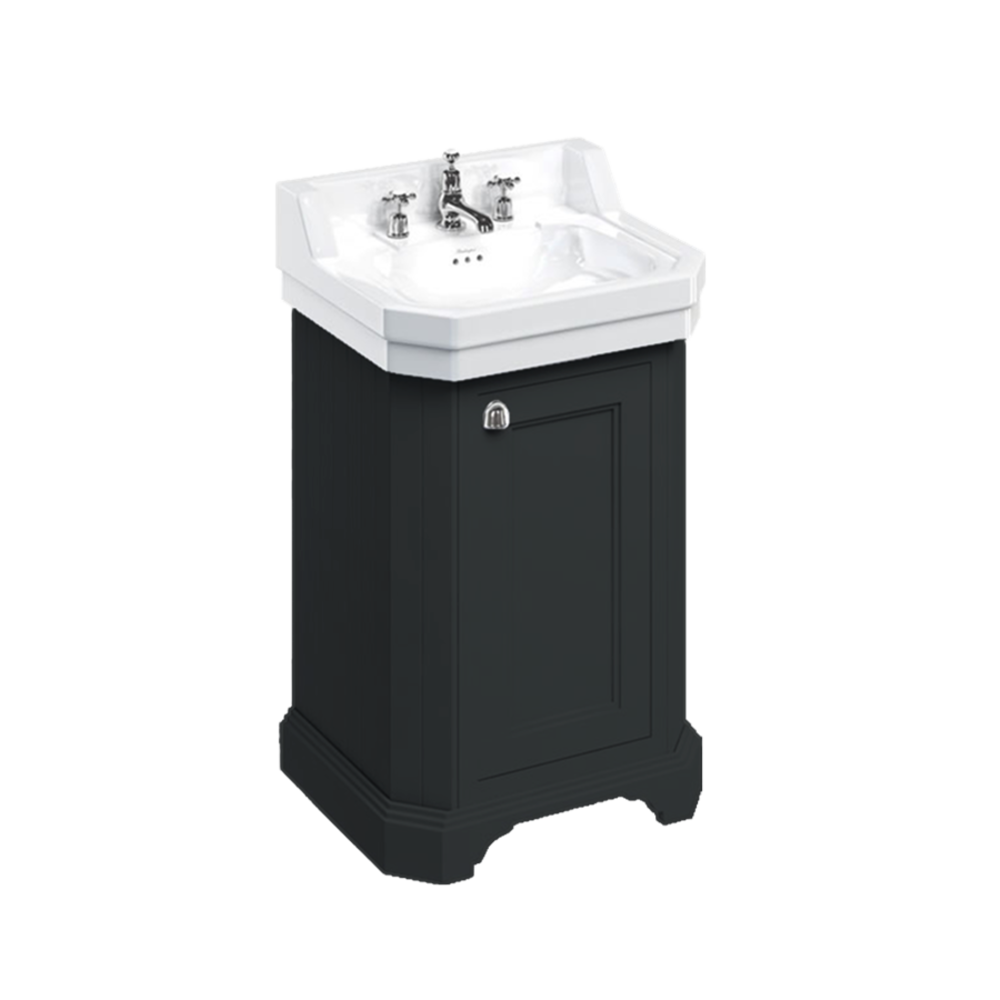 BB Edwardian Edwardian 56cm basin and unit with door