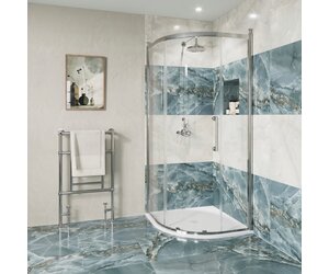 Euro Tische - Wandrek van 6 mm ESG-veiligheidsglas, perfect geschikt als badkamerplank/glazen
