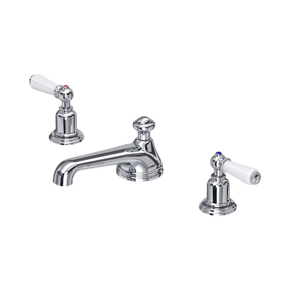 Perrin & Rowe Victorian White 3-gats wastafelmengkraan met hendels E.3705
